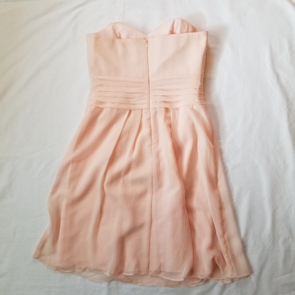 Pink Strapless Bridesmaid Dress - Picture 5 of 9